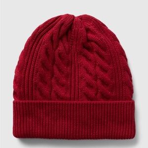 Red GAP Cable Knit Beanie